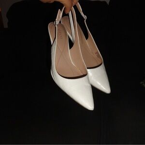 Alfani White Slingback Heels